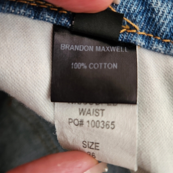 NWT Brandon Maxwell | Scooped Waist Straight Leg Jeans in Trinity Wash - Size 26 - Picture 11 of 13